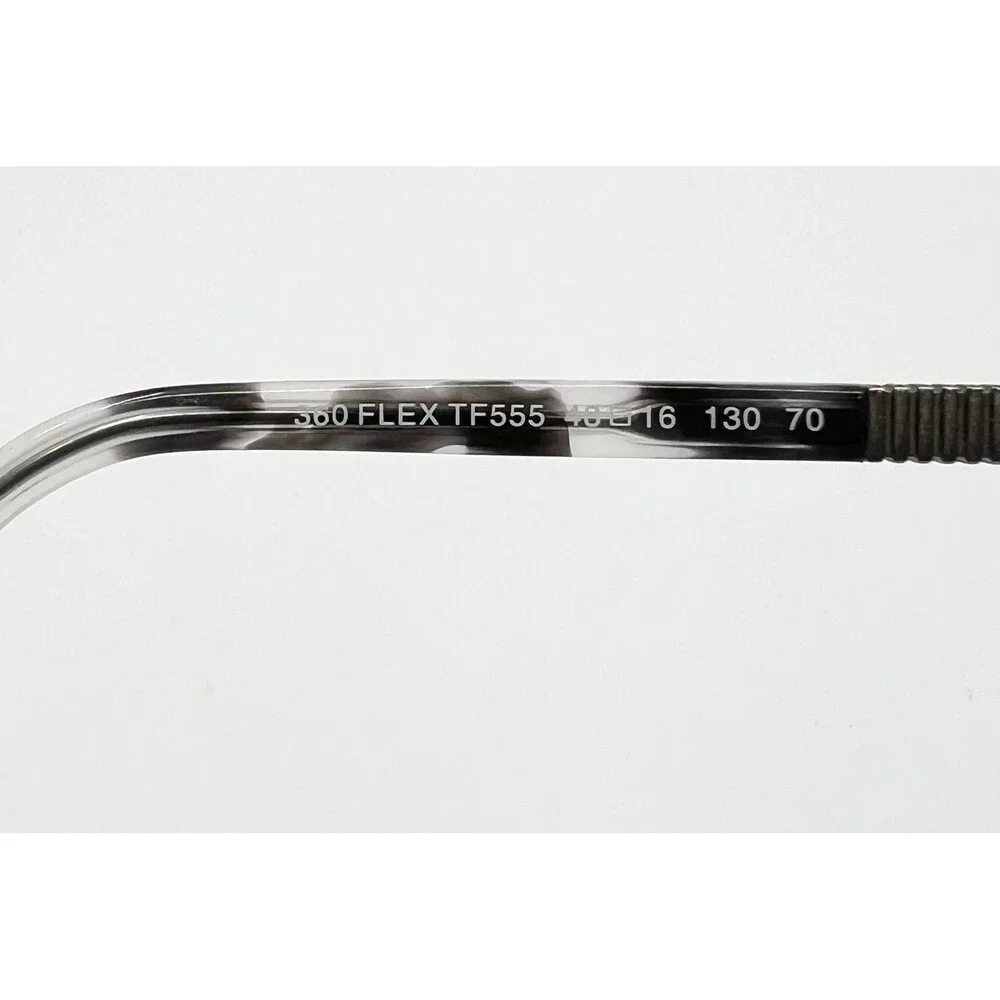 TurboFlex Eyeglasses Frames TF555 Grey Clear Square 48-16-130